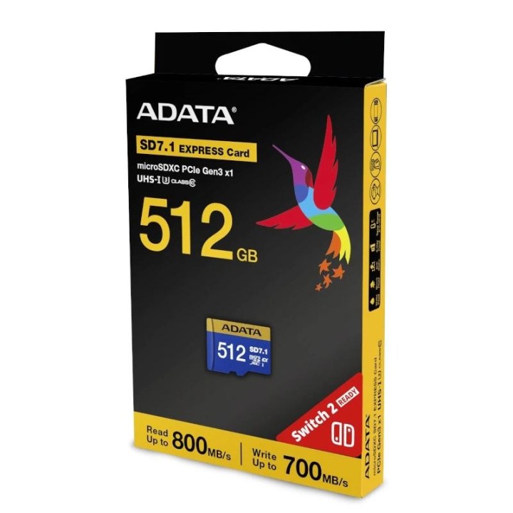 adata extreme microsdxc 512gb sd7.1 gen3x1 switch2
