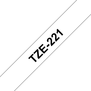 cinta laminada brother tze221 blanco negro 9mm