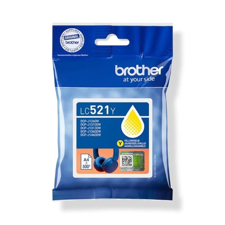 brother cartucho lc521y amarillo