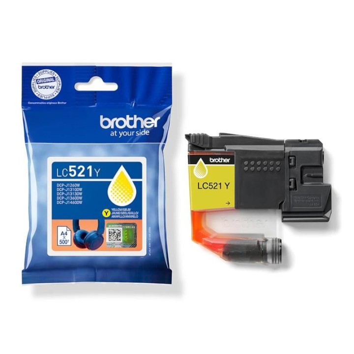 brother cartucho lc521y amarillo