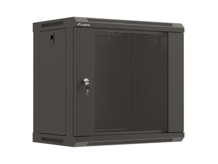 armario lanberg mural rack 19 9u 540x350 flat pack negro puerta cristal