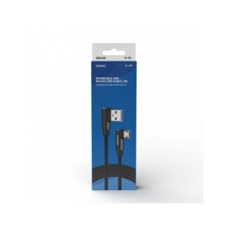 cable reversible usb savio micro a usb a 1m cl 161 quick charge 2.4a transf.datos 480 mbs cable 1m