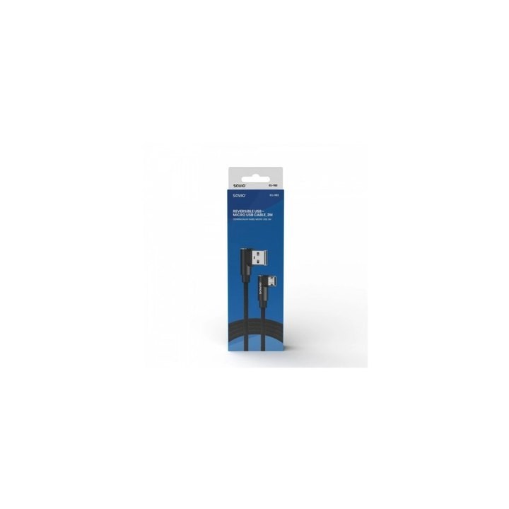 cable reversible usb savio micro a usb a 1m cl 161 quick charge 2.4a transf.datos 480 mbs cable 1m