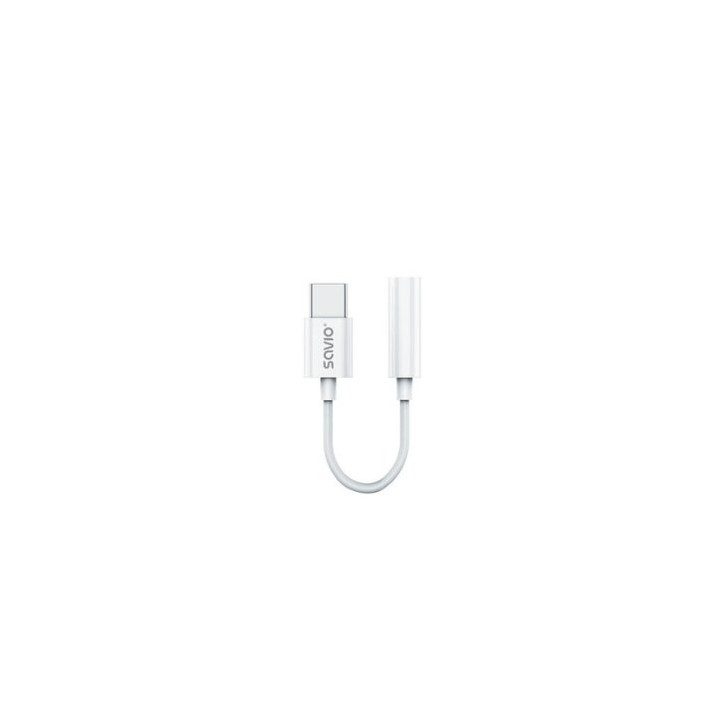 adaptador usb c savio ak 51 blanco dac usb tipo c mini jack 3,5 mm
