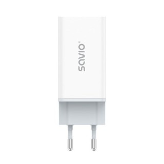 cargador gan savio la 07 blanco quick charge 4.0 power delivery 3.0