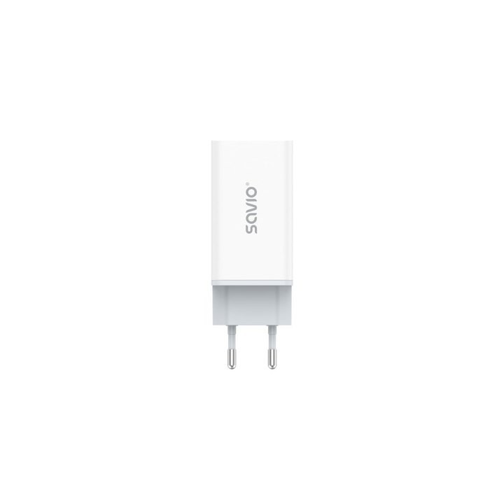 cargador gan savio la 07 blanco quick charge 4.0 power delivery 3.0