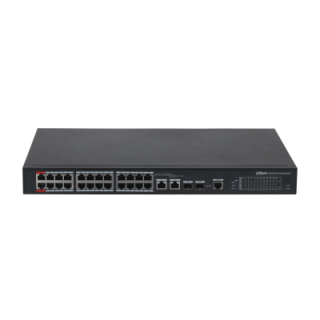dahua  dh pfs4226 24et 360 v3  dahua switch l2 hi poe 2.0 gestionable 24 puertos 10/100 + 2 uplink c