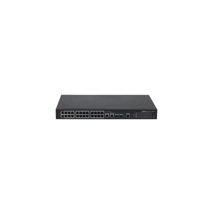 dahua  dh pfs4226 24et 360 v3  dahua switch l2 hi poe 2.0 gestionable 24 puertos 10/100 + 2 uplink c