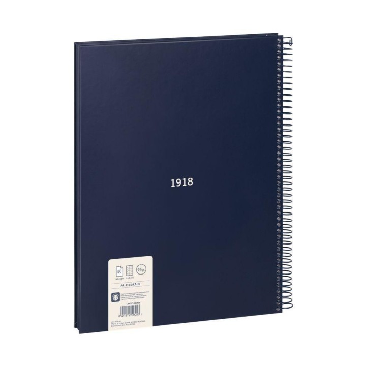 cuad. esp milan a4 80f 5x5 azul