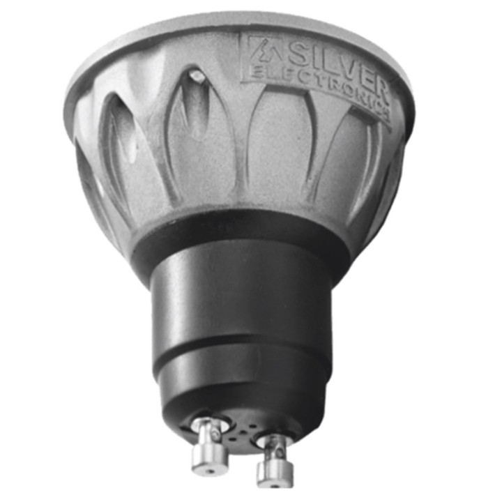 silver bombilla led silver electronic eco dicroica 8w 80w    gu10    4000k    38o    690lm    luz ne