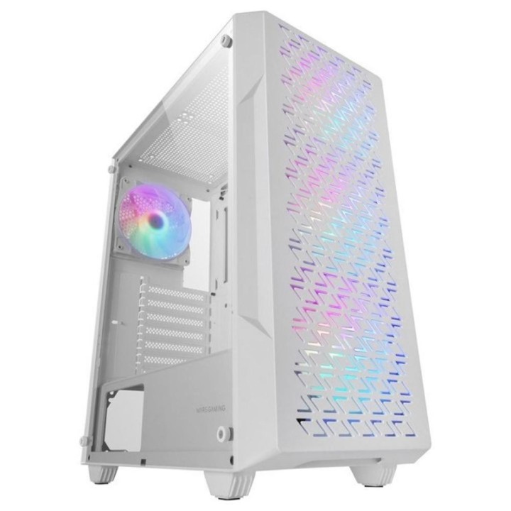 mars gaming caja ordenador mars gaming mc   geo atx frgb cristal templado blanco