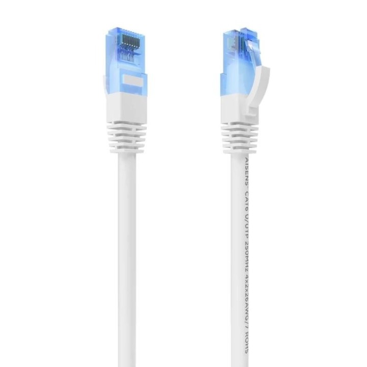 aisens cable rj45 cat.6 utp awg26 cca blanco 1.0