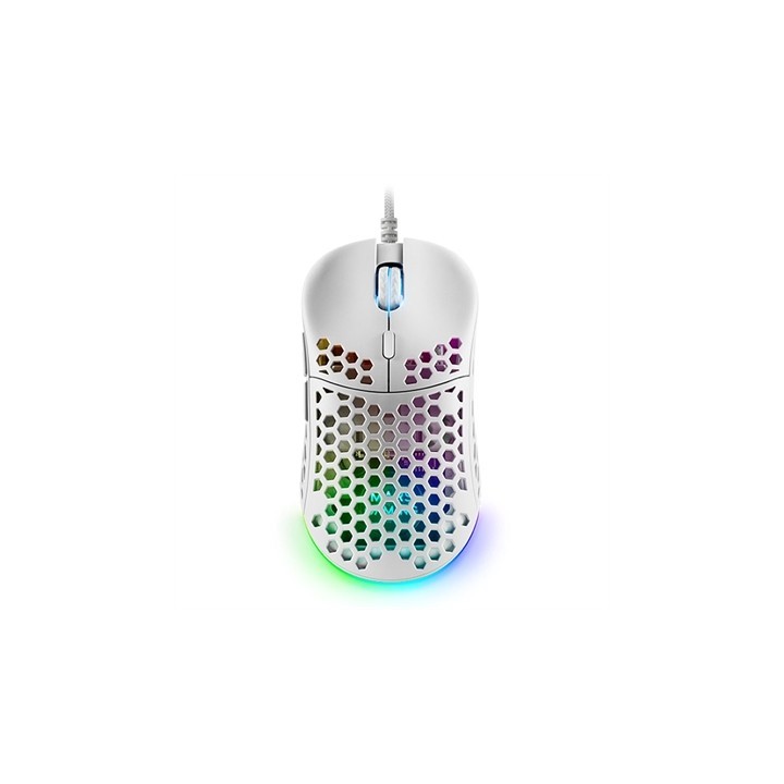 mars gaming mouse raton mars gaming optico usb 7 botones 12800ppp rgb blanco