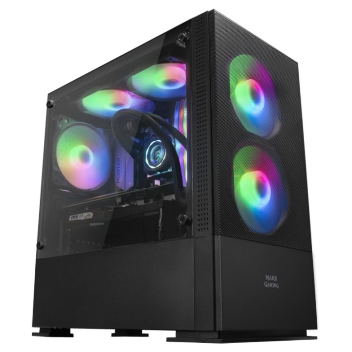 mars gaming caja mcz premium m atx 2x frgb negra