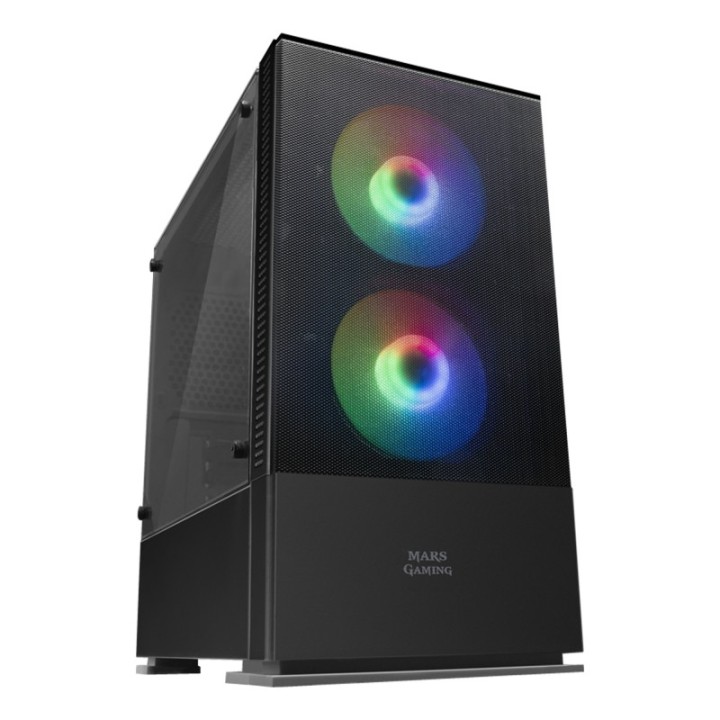 mars gaming caja mcz premium m atx 2x frgb negra