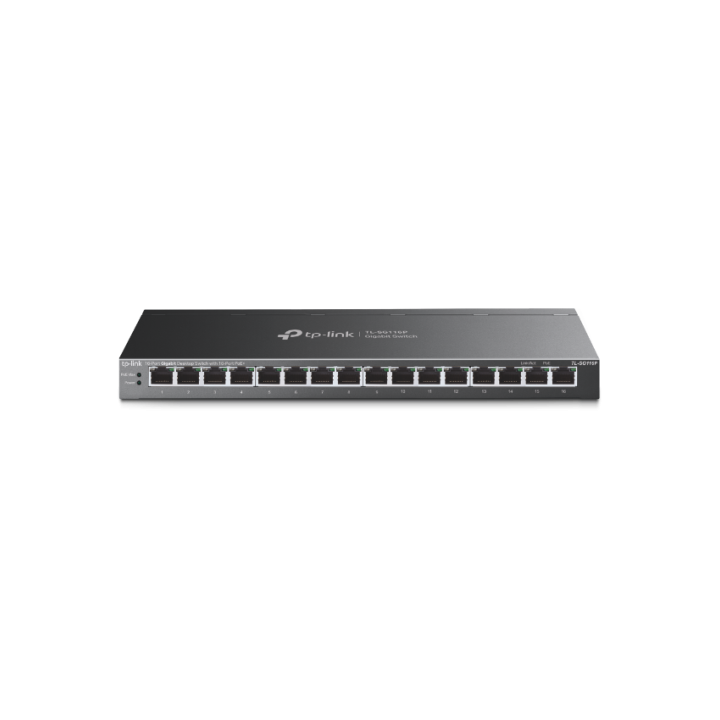 tp link tp link 16 port gigabit desktop switch with 16 port poe+. tl sg116p