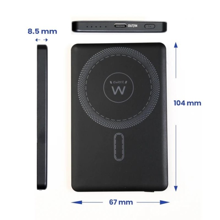 ewent powerbank slim 5000mah magsafe pd 20w
