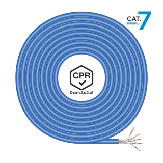 bobina cable red aisens rj45 lszh cpr dca cat.7 sftp awg23 100m azul