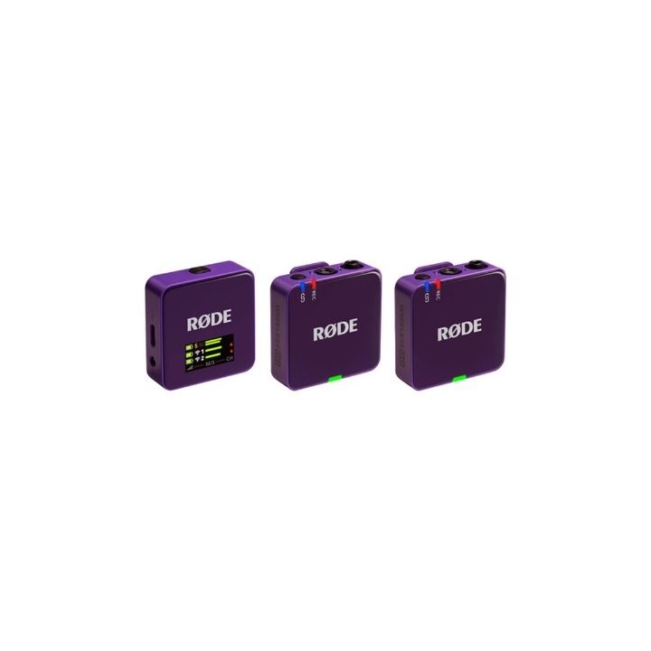 microfono rode wireless go iii purple usb c trs 20hz omnidirectional alcance 260m