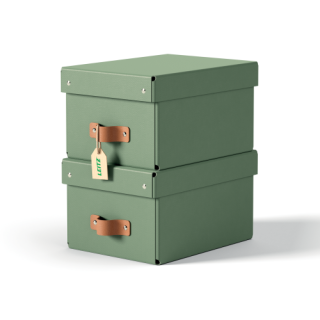 leitz pack 2 cajas de almacenamiento carton pequena color verde leitz 61470050
