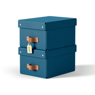 leitz pack 2 cajas de almacenamiento carton pequena color azul leitz 61470068