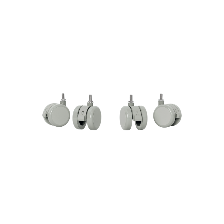 kensington pack de 4 ruedas para mesa electrica color gris kensington 53740085