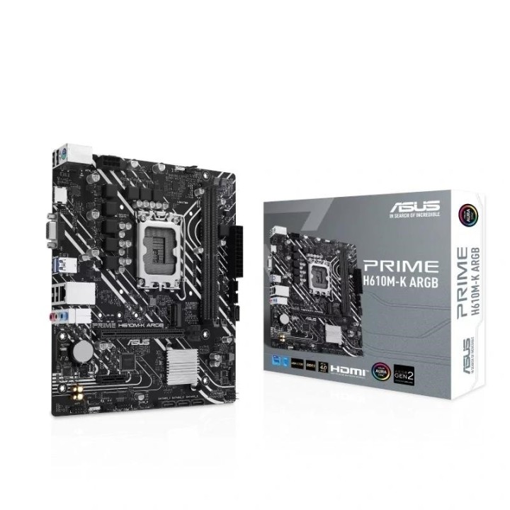 asus placa base prime h610m k ddr5 argb matx 1700