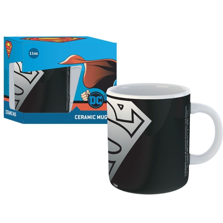 gb eye taza gb eye ceramica dc comic superman estilo negro
