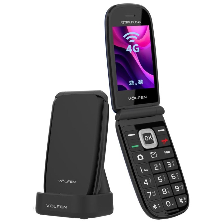 volfen telefono movil volfen astro flip 4g negro