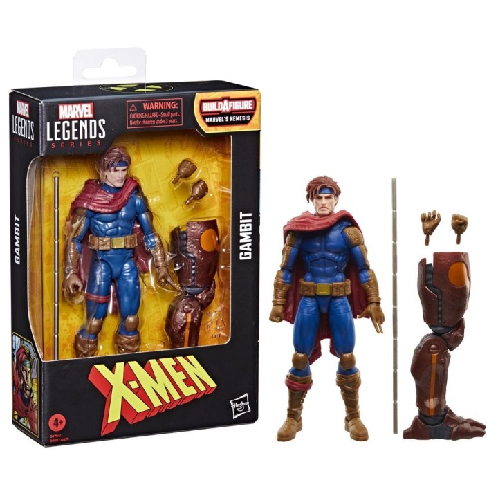 hasbro figura hasbro marvel legends series build a figure marvels nemesis x   men gambit