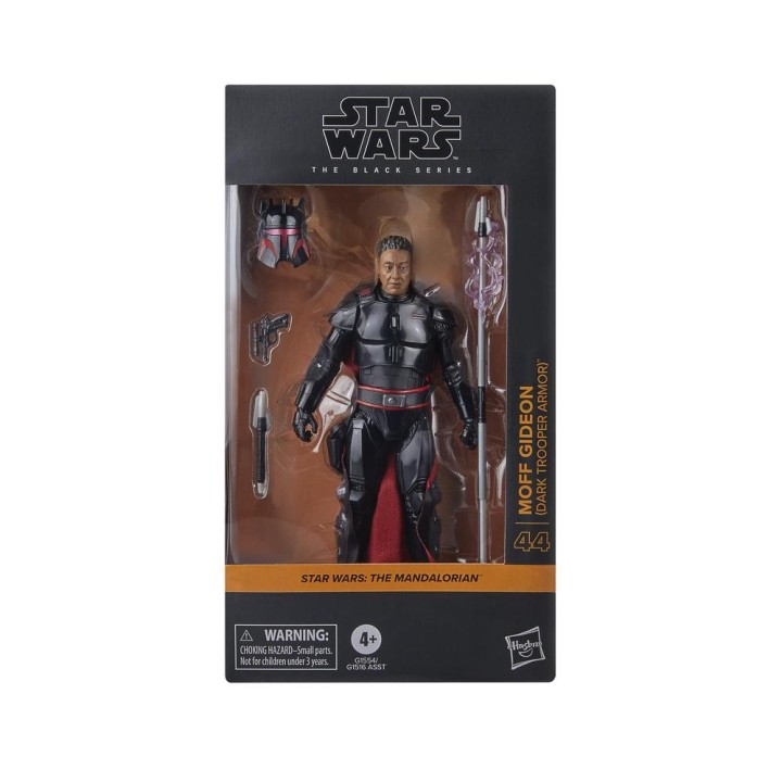 hasbro figura hasbro star wars the mandalorian the black series moft gideon  dark trooper armor