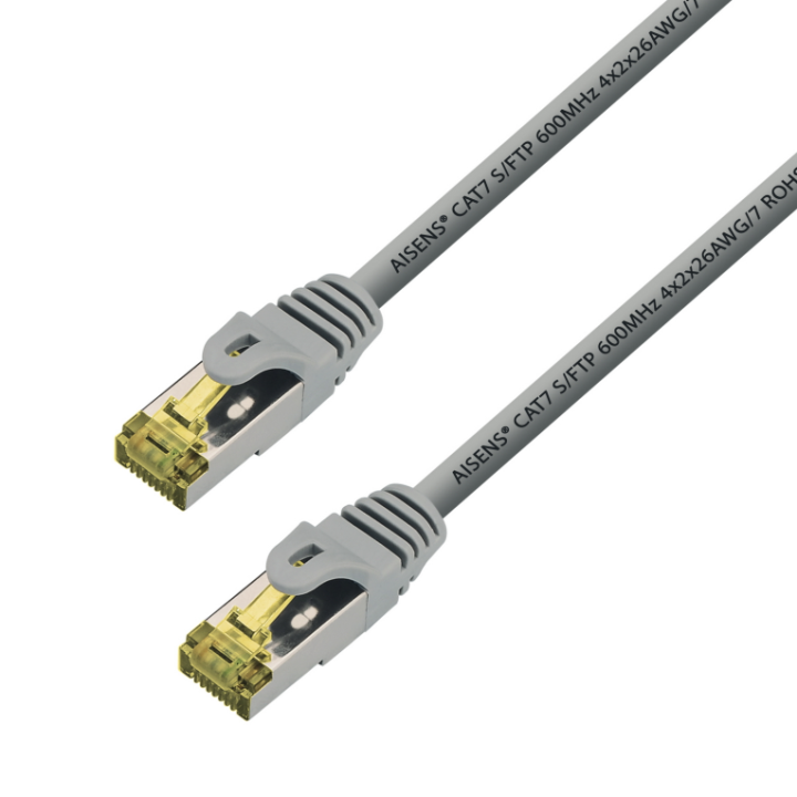 cable aisens red latiguillo rj45 lszh cat.7 sftp pimf 5.0m gris