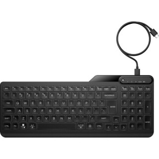 hp hp teclado con cable retroiluminado multidispositivo 405