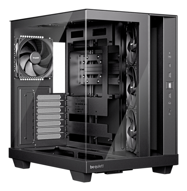 caja bequiet light base 600 dx atx sin fuente argb negro