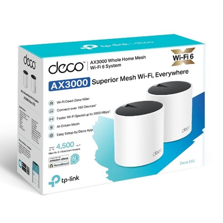 tp link deco x55 2 pack  wifi6 ax3000 dual mesh