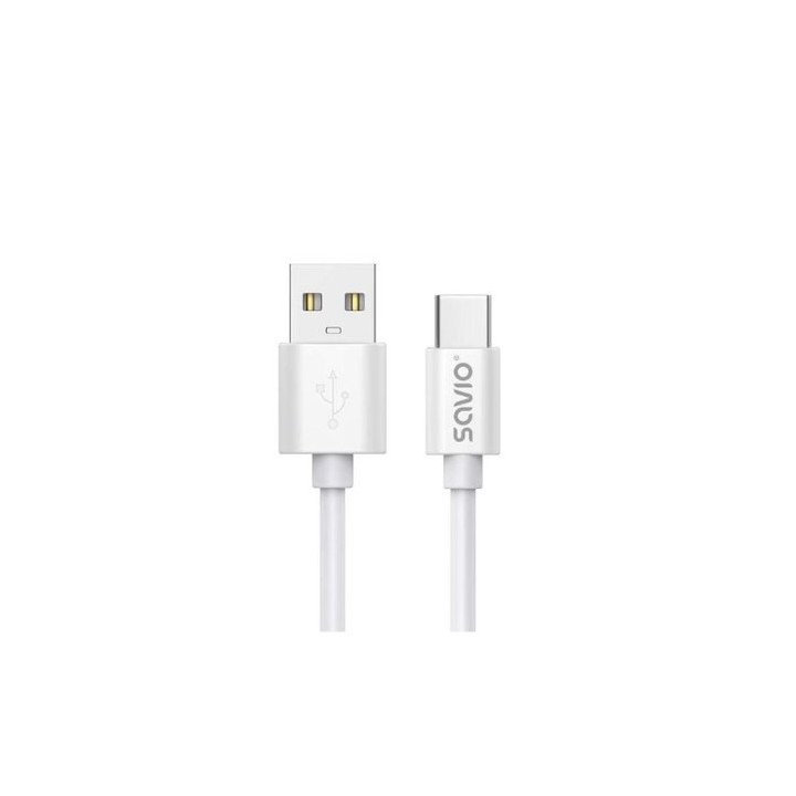 cable usb a a usb c savio cl 168 blanco usb 2.0 carga rapida trans. datos  480 mbs