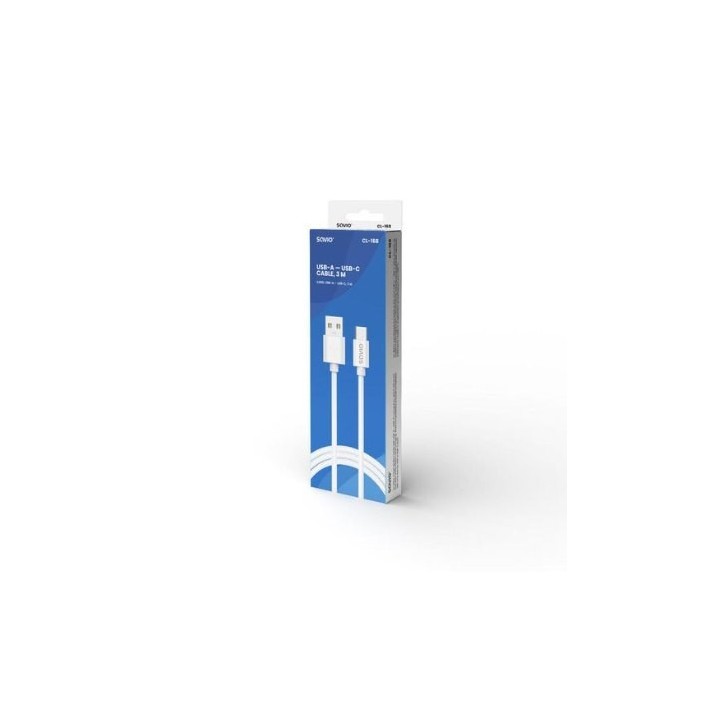 cable usb a a usb c savio cl 168 blanco usb 2.0 carga rapida trans. datos  480 mbs