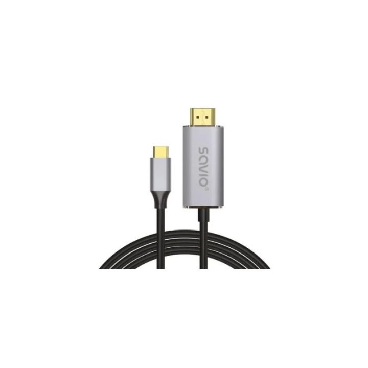 cable usb c a hdmi savio cl 170 gris negro cable usb c a hdmi plug