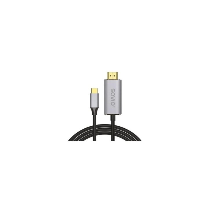cable usb c a hdmi savio cl 170 gris negro cable usb c a hdmi plug