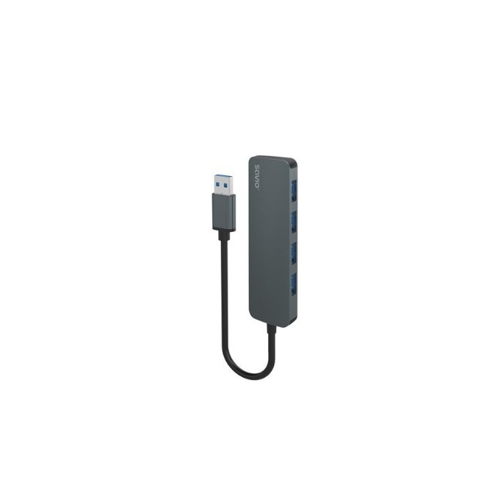 hub usb 3.1 savio ak 53 negro 4 × usb 3.1 5 gbps plug