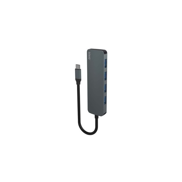 hub usb c 3.1 savio ak 54 gris 4 x usb 3.1 5 gbps plug