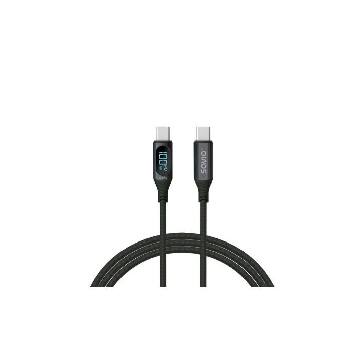 cable usb c savio cl 174 negro trans.datos 480 mbs carga rapida pantalla cable 1m