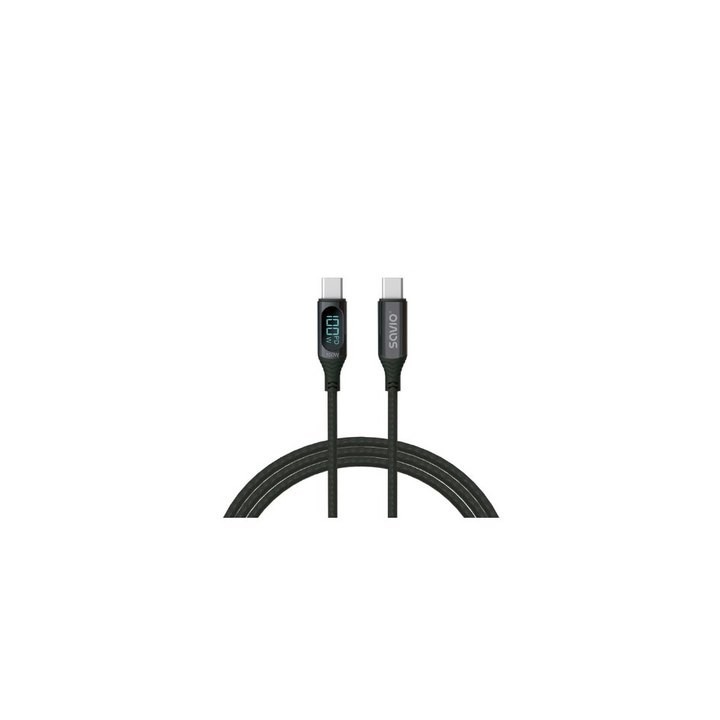 cable usb c savio cl 174 negro trans.datos 480 mbs carga rapida pantalla cable 1m