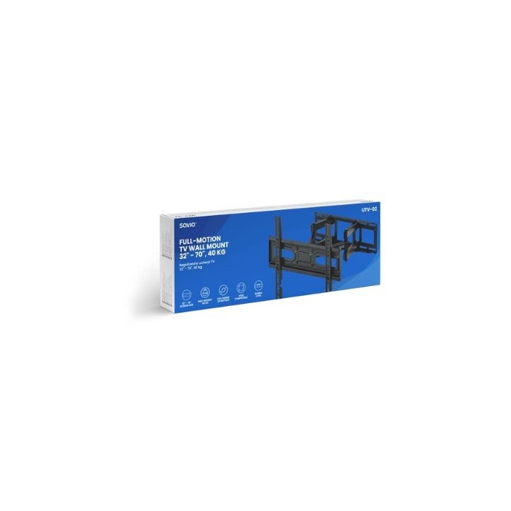soporte tv savio 32  70    utv 02 max 40kg vesa compatible 100 400