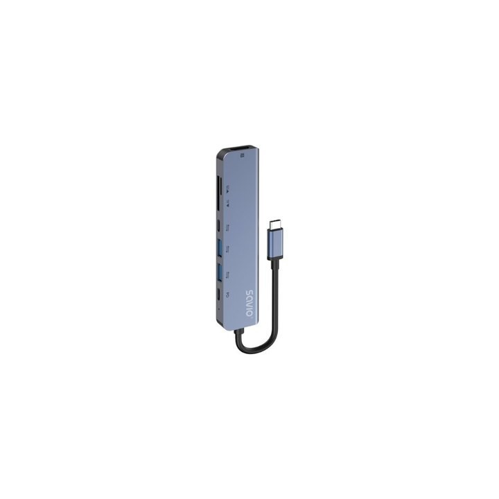 hub savio 7en1 usb c  ak 82 plug