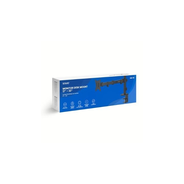 soporte tv mon savio um 02 17 32? ergonomico max 9kg vesa 75 100