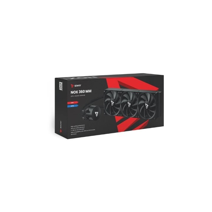 ref liquida cpu savio nox 360 mm negro 2550rpm 360 mm 3x120mm pwm multi socket