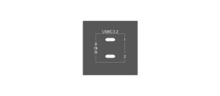 kramer kramer room connectivity passive black module with 1 usbc ff port input. male output  md c/cm
