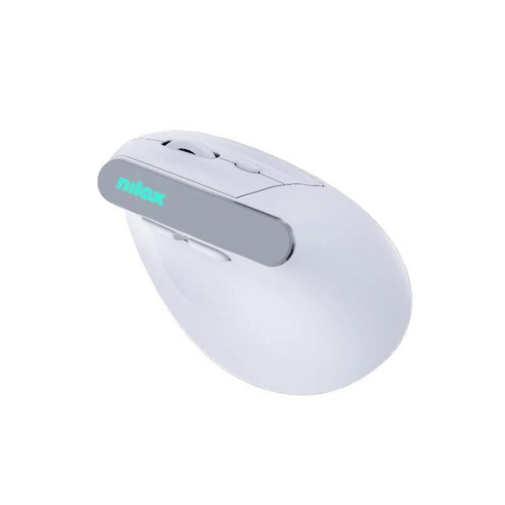 nilox raton wir vertical rec. silen 1600dpi blanco