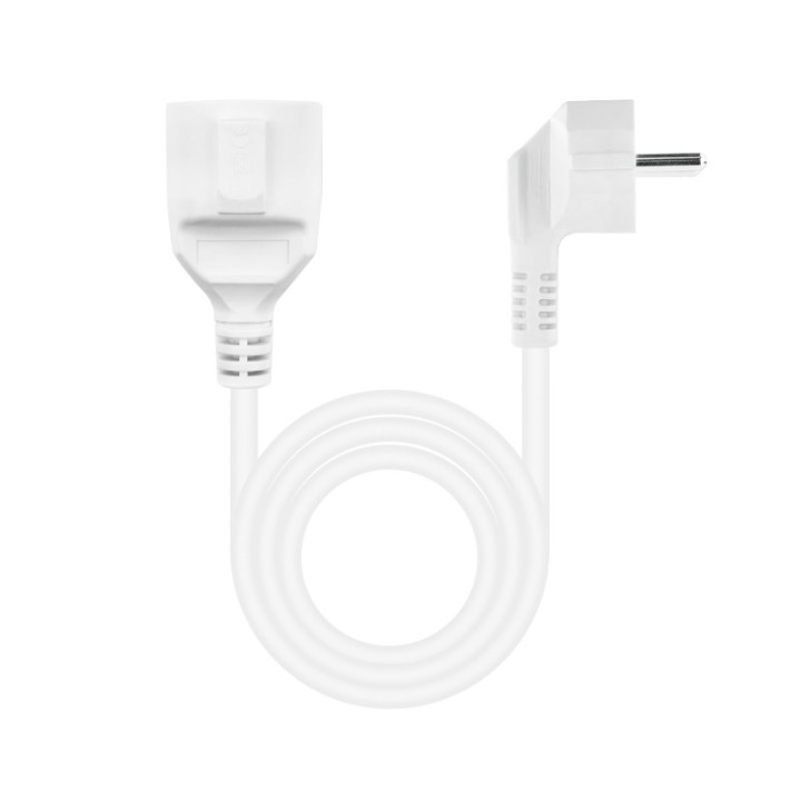 nanocable cable alim. alargador schuko blanco 5 m
